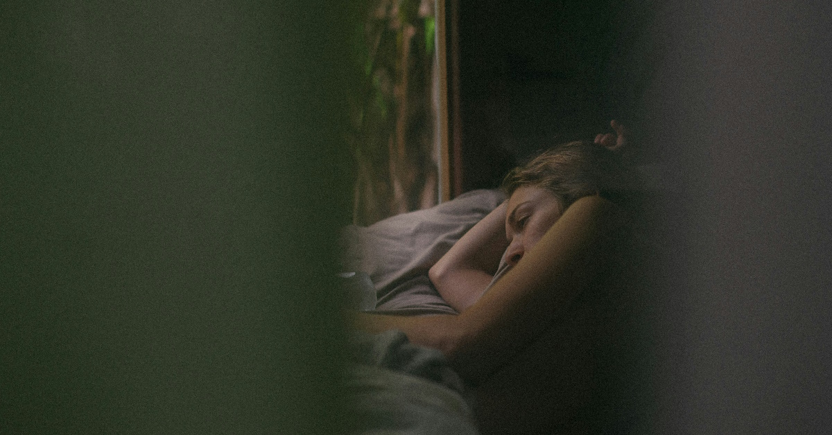 Dame som har sliter med søvn.